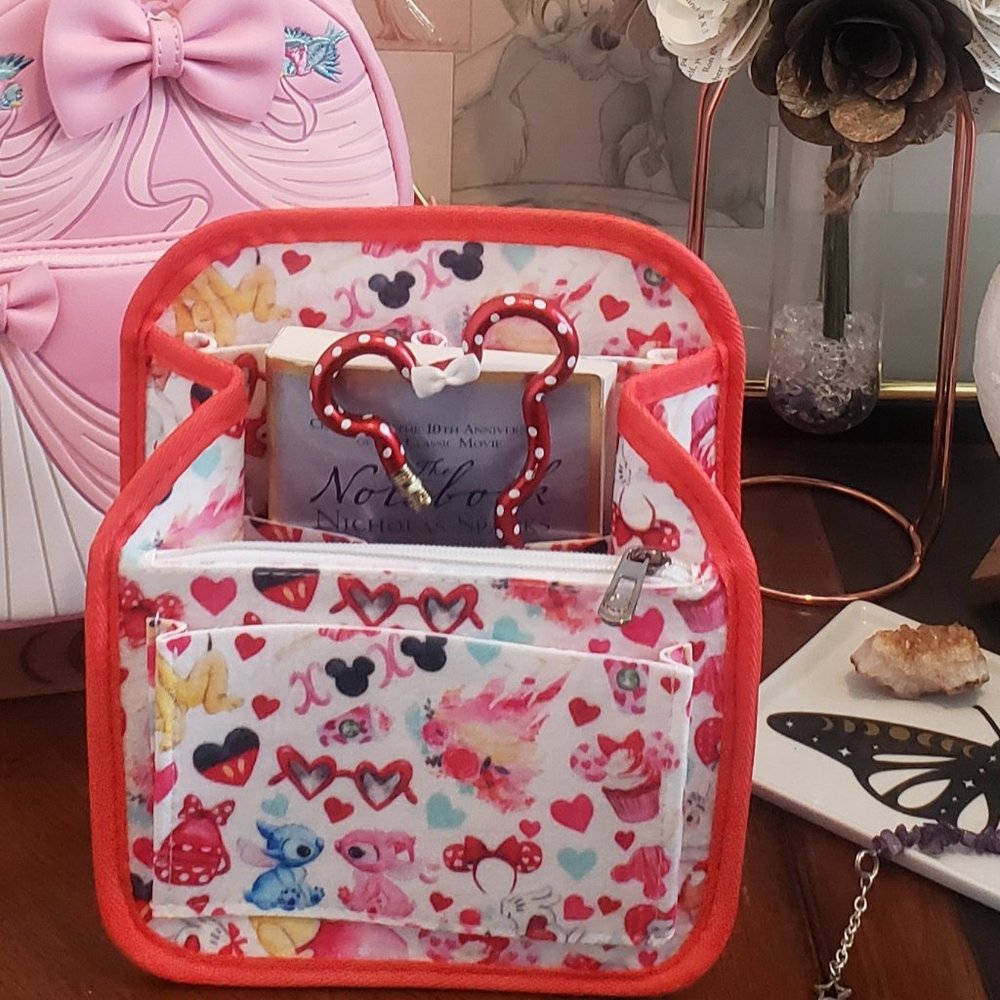 Loungefly Disney Valentine's Day Stitch Minnie Mickey Pooh Backpack Organizer